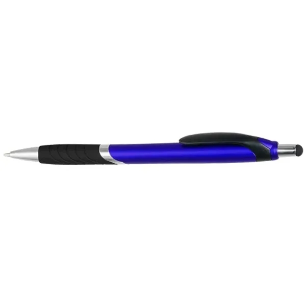 Plastic ballpoint pen with touch screen stylus and rubber grip.... from ASI 39552 BEL Promo