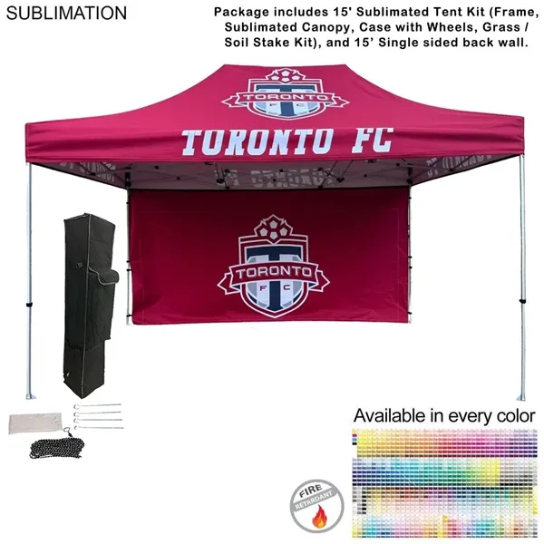 48Hr Quick Ship - Tent Backwall Package, 15' sublimated tent kit... from ASI 53509 FIEL-Fairdeal Import & Export