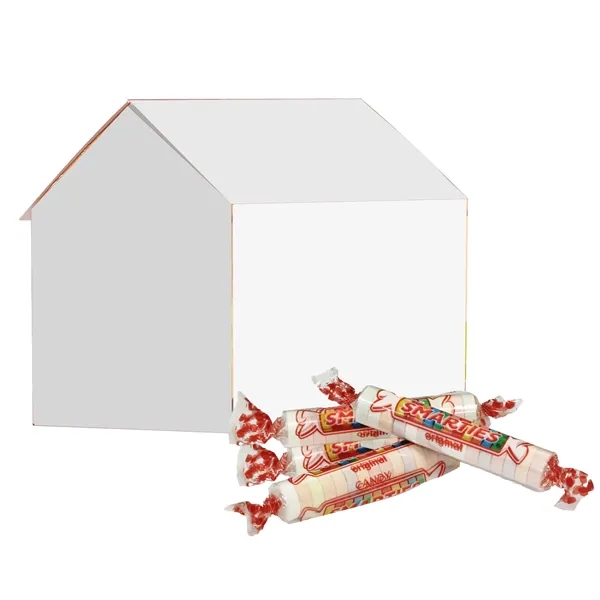 House shaped box filled with Smarties®... from ASI 71685 Midnite Snax®