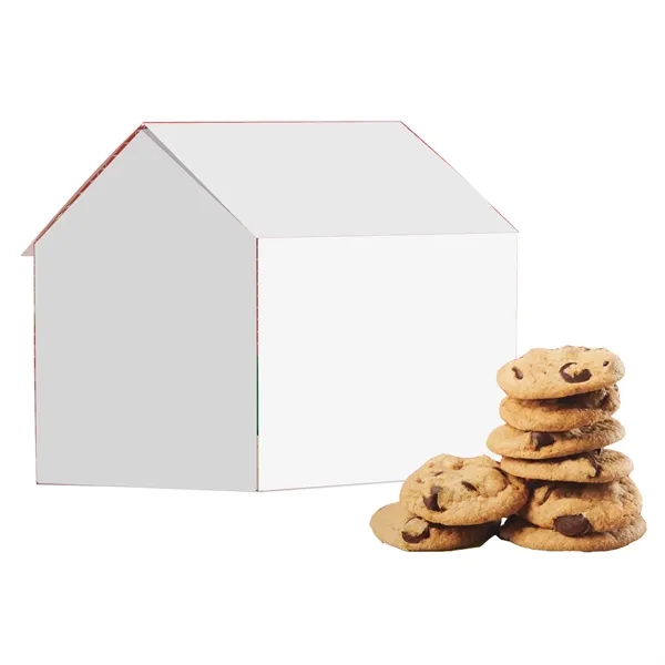 House shaped box filled with Crave Chocolate Chip Cookies... from ASI 71685 Midnite Snax®