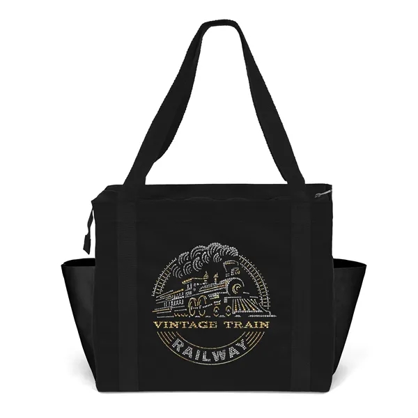 Cotton bag is versatile, side pockets, long handles and a Zipper-Close... from ASI 37940 Bag Makers Inc