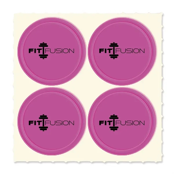 Set of four Quad-Dots 0.75" Diameter reflective stickers in assorted colors.... from ASI 54040 Fey Promo / Reflectix® Mi Line by Fey