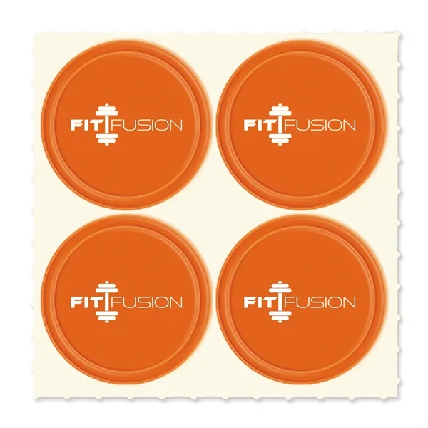 Set of four Quad-Dots 0.75" Diameter reflective stickers in assorted colors.... from ASI 54040 Fey Promo / Reflectix® Mi Line by Fey