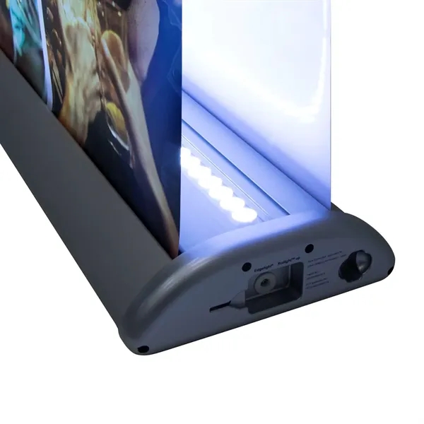 31.5" spotlight retractor kit with LED lights and two single-sided banners.... from ASI 87188 Showdown Displays