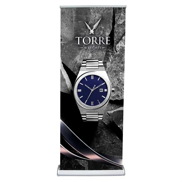 31.5" spotlight retractor kit with LED lights and two single-sided banners.... from ASI 87188 Showdown Displays