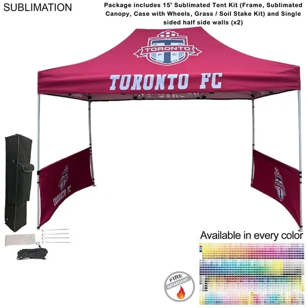 48Hr Quick Ship - Tent Sidewalls Package, 15' sublimated tent kit... from ASI 53509 FIEL-Fairdeal Import & Export