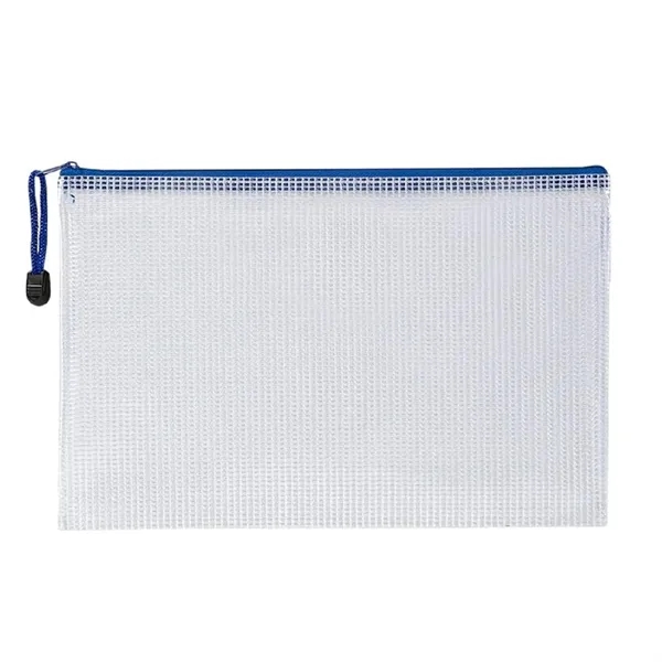 PVC mesh zipper document bag plus 1c1p color silkscreen imprint plus... from ASI 37218 Athena Promo (tm)