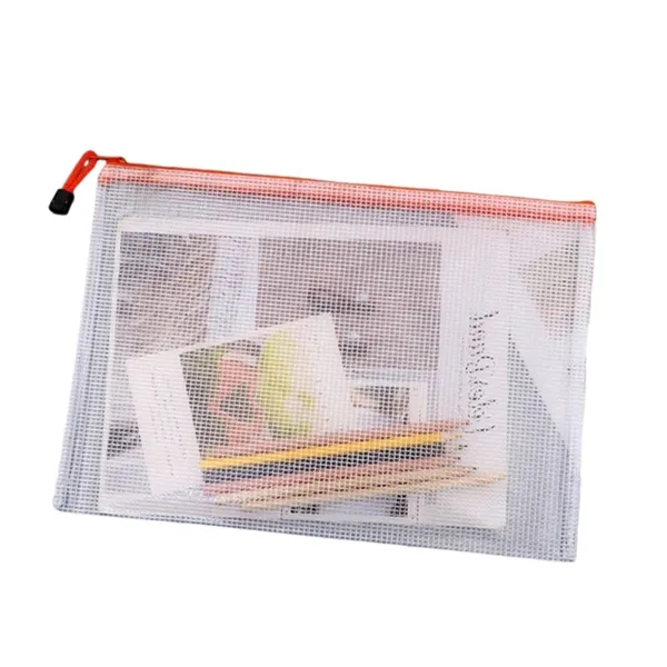 PVC mesh zipper document bag plus 1c1p color silkscreen imprint plus... from ASI 37218 Athena Promo (tm)