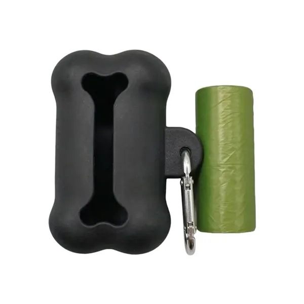 Bone-shaped silicone waste bag dispenser with clip and included garbage bags,... from ASI 72657 Active Life Promo / Active Life