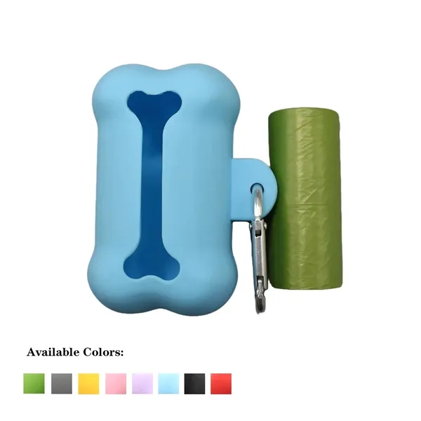 Bone-shaped silicone waste bag dispenser with clip and included garbage bags,... from ASI 72657 Active Life Promo / Active Life