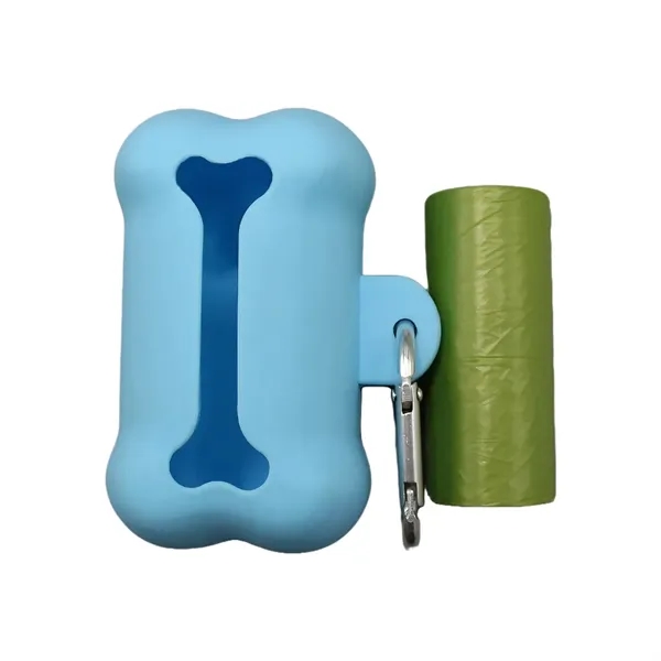 Bone-shaped silicone waste bag dispenser with clip and included garbage bags,... from ASI 72657 Active Life Promo / Active Life