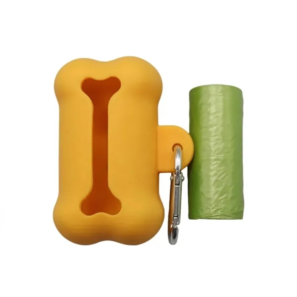 Bone-shaped silicone waste bag dispenser with clip and included garbage bags,... from ASI 72657 Active Life Promo / Active Life