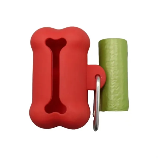 Bone-shaped silicone waste bag dispenser with clip and included garbage bags,... from ASI 72657 Active Life Promo / Active Life