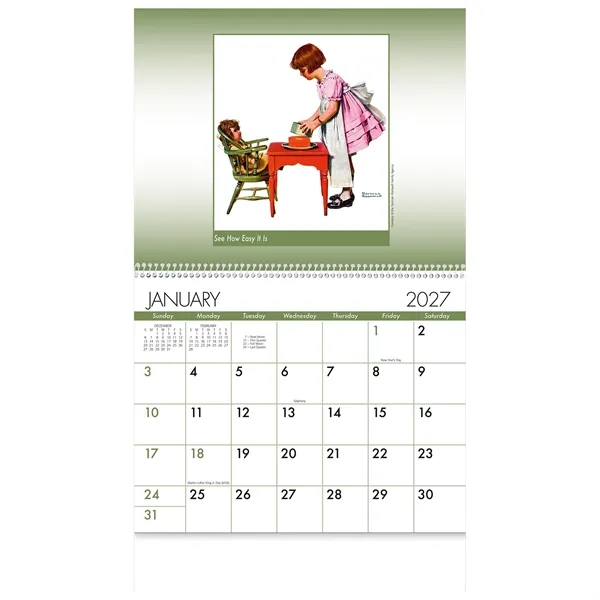 13 month American Illustrator wall calendar... from ASI 61966 HPG / Beacon Promotions HPG Gold