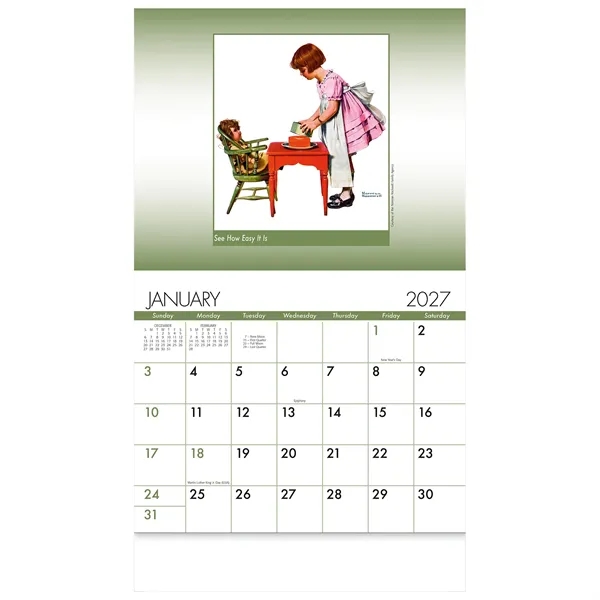 13 month American Illustrator wall calendar... from ASI 61966 HPG / Beacon Promotions HPG Gold