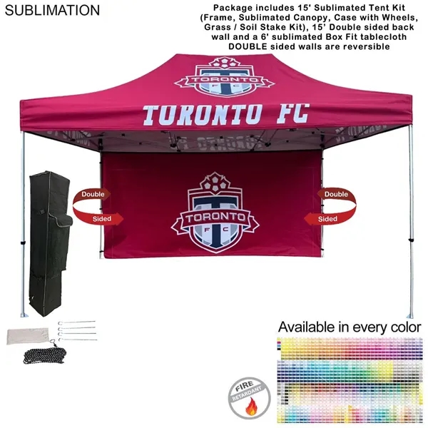 48Hr Quick Ship - Tent backwall package 2, 15' sublimated tent... from ASI 53509 FIEL-Fairdeal Import & Export