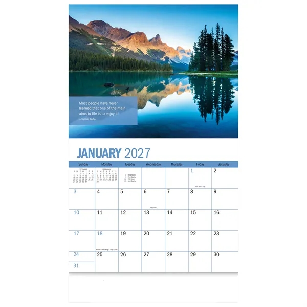 13 month nature with uplifting quotes calendar.... from ASI 61966 HPG / Beacon Promotions HPG Gold