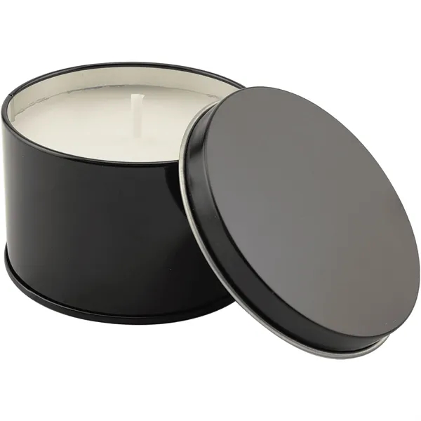 5.3 oz. Weathered Oak Candle in a Black Metal Tin... from ASI 74601 Calico