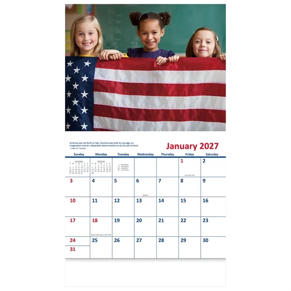 13 month American pride calendar.... from ASI 61966 HPG / Beacon Promotions HPG Gold