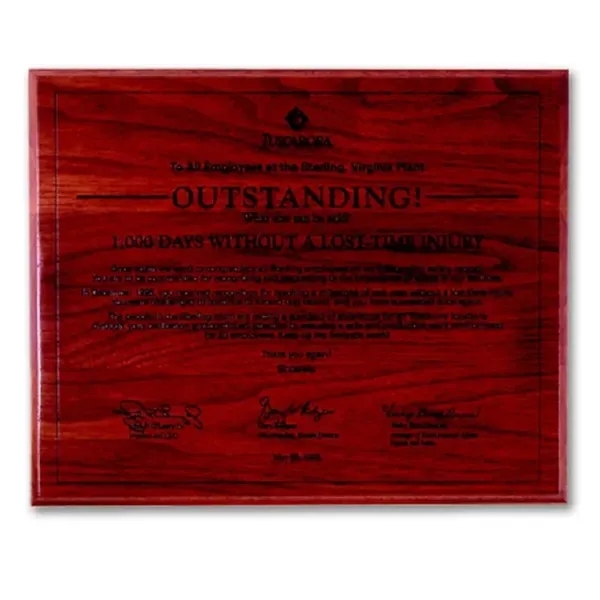 Solid hardwood plaque with keyhole hanging & engraving.... from ASI 88156 Solid Dimensions Inc