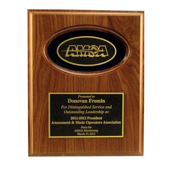 Solid hardwood plaque with keyhole hanging & engraving.... from ASI 88156 Solid Dimensions Inc
