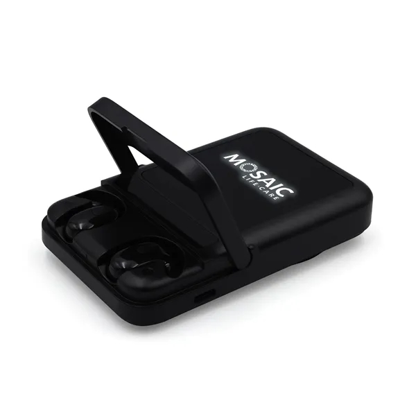 7700 mAh Wireless Power Bank with TWS Earphones... from ASI 91435 Tomax USA