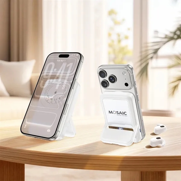 7700 mAh Wireless Power Bank with TWS Earphones... from ASI 91435 Tomax USA