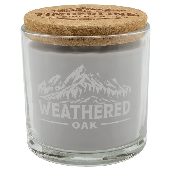 14 oz. Weathered Oak Candle in a Glass Holder with Cork... from ASI 74601 Calico