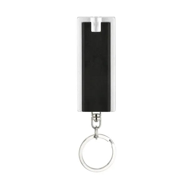 0.38" x 3.75" x 1" Ester plastic keychain with LED flashlight... from ASI 67866 Logomark/Valumark