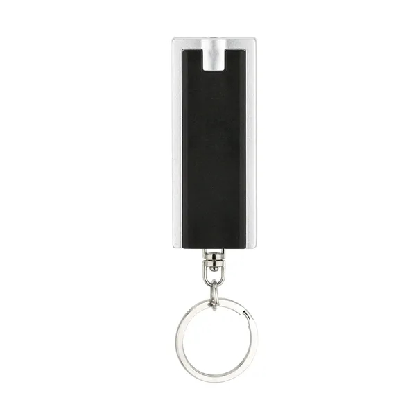 0.38" x 3.75" x 1" Ester plastic keychain with LED flashlight... from ASI 67866 Logomark/Valumark