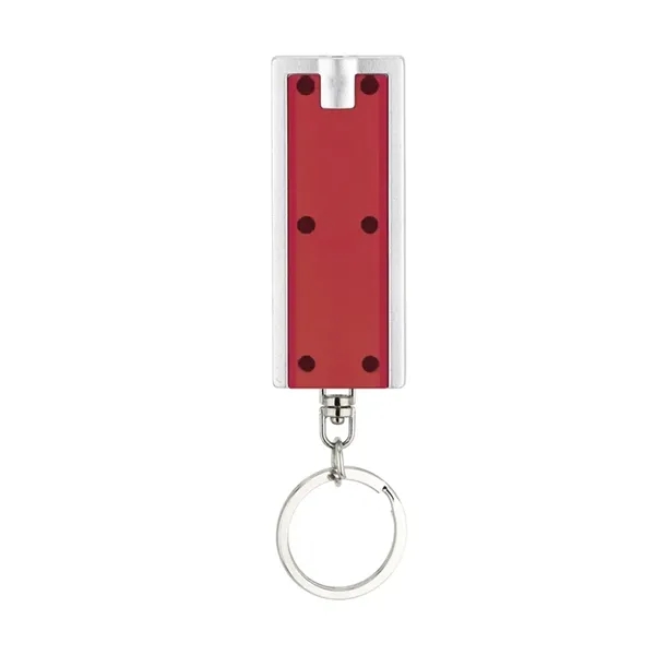 0.38" x 3.75" x 1" Ester plastic keychain with LED flashlight... from ASI 67866 Logomark/Valumark