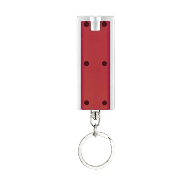 0.38" x 3.75" x 1" Ester plastic keychain with LED flashlight... from ASI 67866 Logomark/Valumark