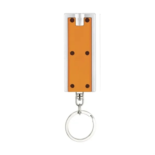 0.38" x 3.75" x 1" Ester plastic keychain with LED flashlight... from ASI 67866 Logomark/Valumark