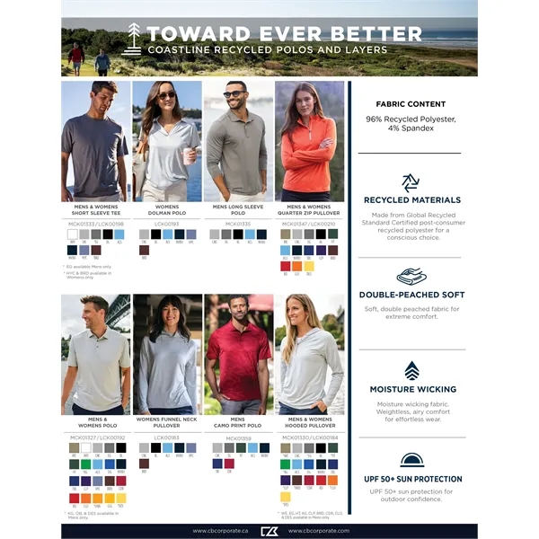 Cutter & Buck Coastline Epic Comfort Eco Recycled Womens ...... from ASI 47965 Cutter & Buck