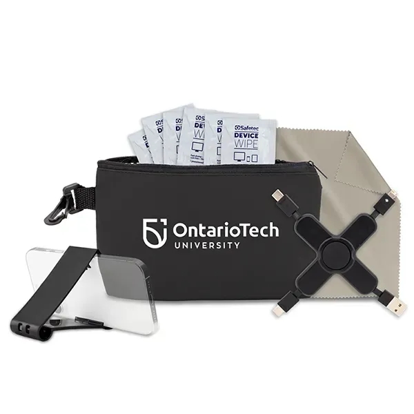 7 pcs Mobile Tech Charging Kit in Black Mesh Zipper Pouch... from ASI 62660 Innovation Line