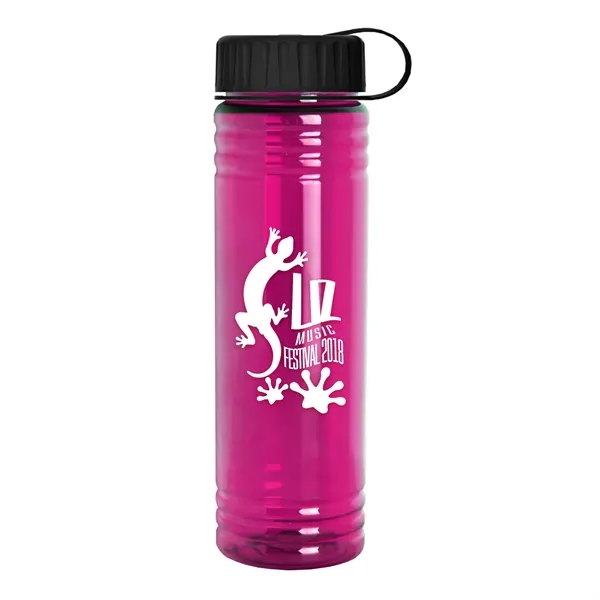 Slim Cylinder Design 24 oz. UpCycle Sport Bottles with Tethered Lid.... from ASI 40480 Koozie Group