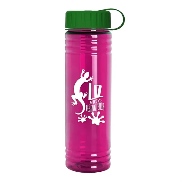 Slim Cylinder Design 24 oz. UpCycle Sport Bottles with Tethered Lid.... from ASI 40480 Koozie Group