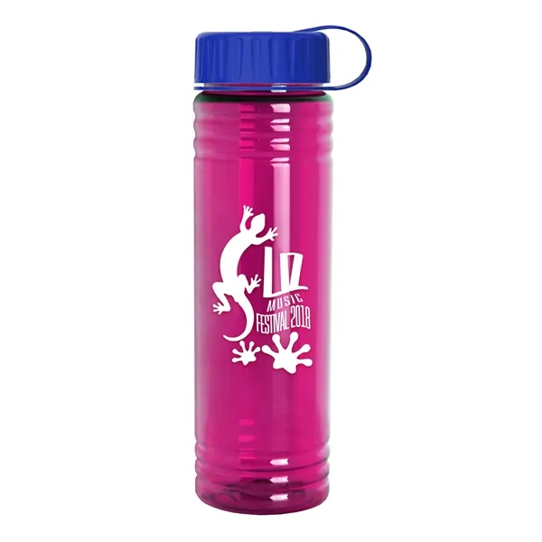 Slim Cylinder Design 24 oz. UpCycle Sport Bottles with Tethered Lid.... from ASI 40480 Koozie Group
