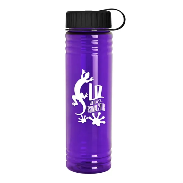 Slim Cylinder Design 24 oz. UpCycle Sport Bottles with Tethered Lid.... from ASI 40480 Koozie Group