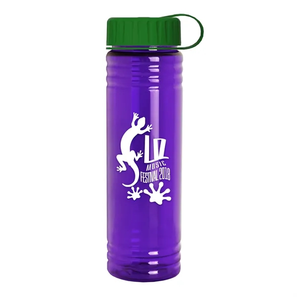 Slim Cylinder Design 24 oz. UpCycle Sport Bottles with Tethered Lid.... from ASI 40480 Koozie Group