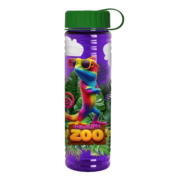 Slim Cylinder Design 24 oz. UpCycle Sport Bottles with Tethered Lid.... from ASI 40480 Koozie Group