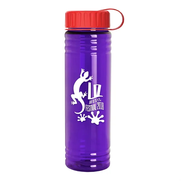 Slim Cylinder Design 24 oz. UpCycle Sport Bottles with Tethered Lid.... from ASI 40480 Koozie Group