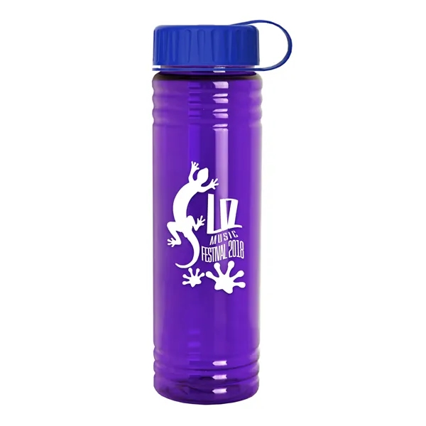 Slim Cylinder Design 24 oz. UpCycle Sport Bottles with Tethered Lid.... from ASI 40480 Koozie Group