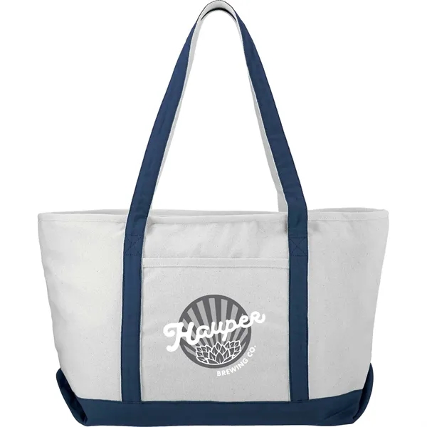 18 oz. cotton canvas boat tote bag with zippered main compartment... from ASI 66887 PCNA / Leeds