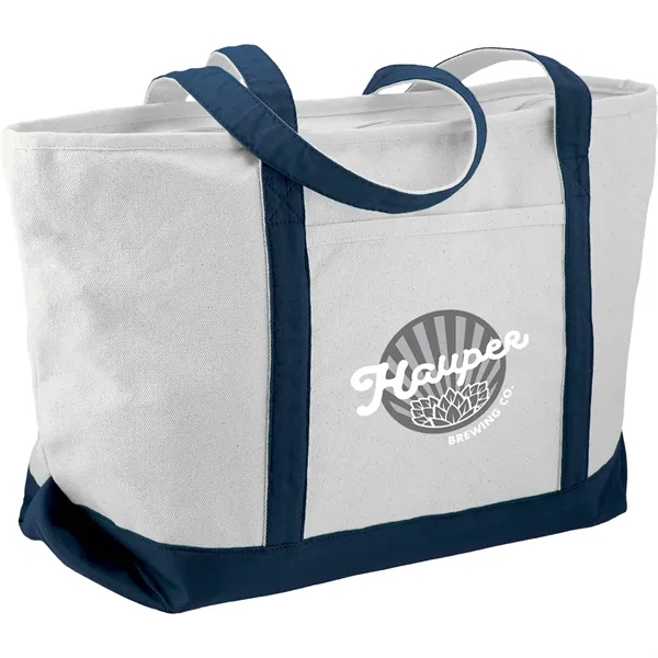 18 oz. cotton canvas boat tote bag with zippered main compartment... from ASI 66887 PCNA / Leeds