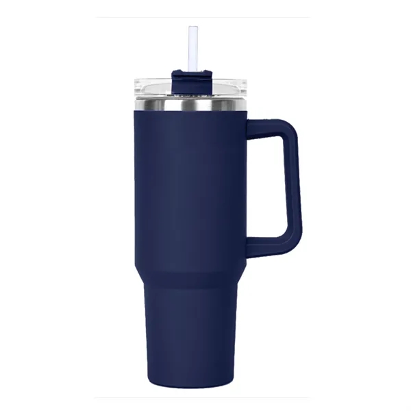40 OZ. S/S Travel Mug with Handle & Straw... from ASI 41511 Brainchild USA Inc / BrainChild Gift Club
