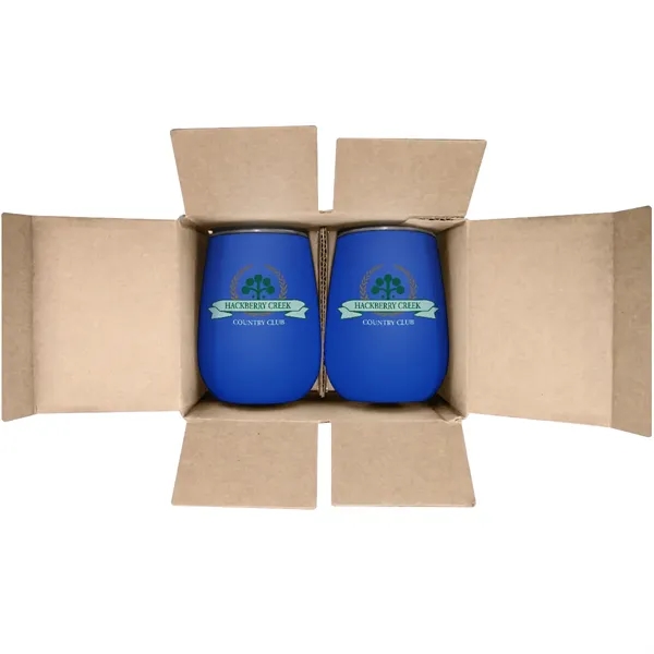 12 oz. Recycled Stemless Wine Glass with Lid - Gift Set... from ASI 30270 Aakron Line