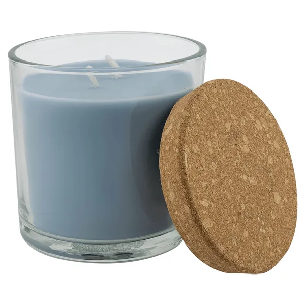 14 oz. Crisp Linen Candle in a Glass Holder with Cork... from ASI 74601 Calico