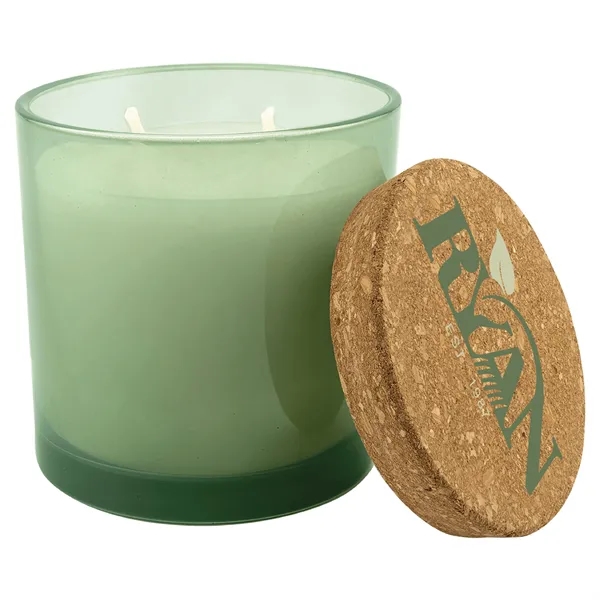 14 oz. Citronella Candle in Green Glass Holder with Cork Lid... from ASI 74601 Calico