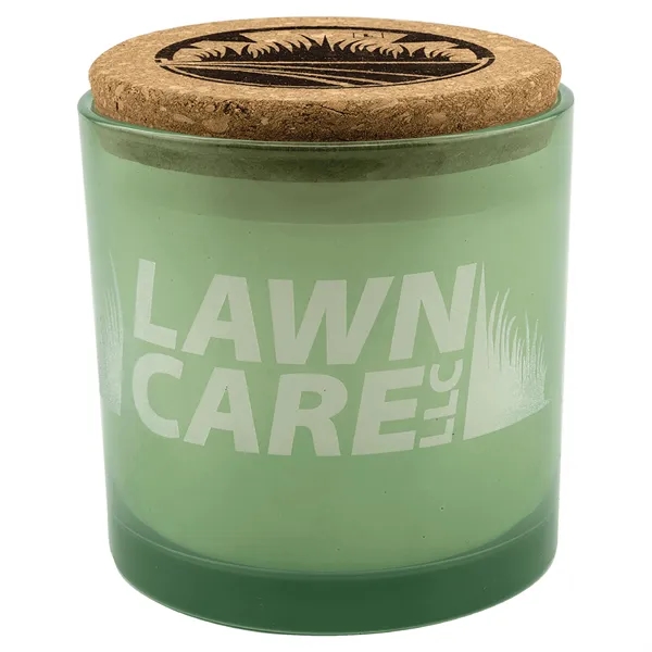 14 oz. Citronella Candle in Green Glass Holder with Cork Lid... from ASI 74601 Calico